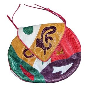 Vintage Sharif Handbag Purse Multicolor Crossbody
